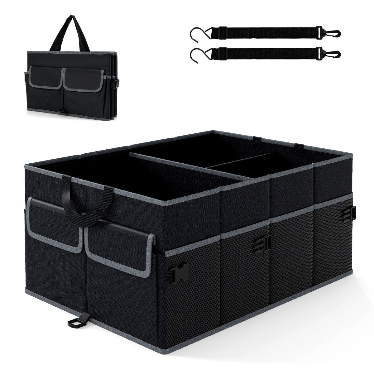 Car Trunk Organizer 48L Collapsible Cargo Storage Box-Black
