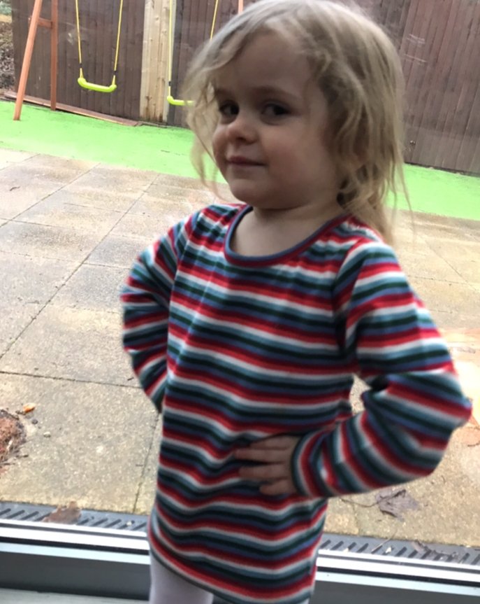 Cara Stripe Kids Rainbow T-Shirt - Premium Cotton Top for Ages 0-5 Years