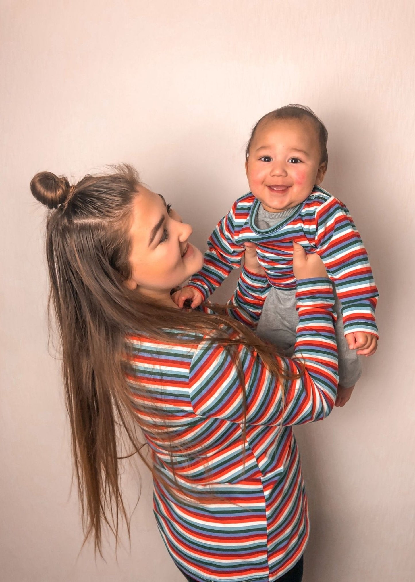 Cara Stripe Kids Rainbow T-Shirt - Premium Cotton Top for Ages 0-5 Years