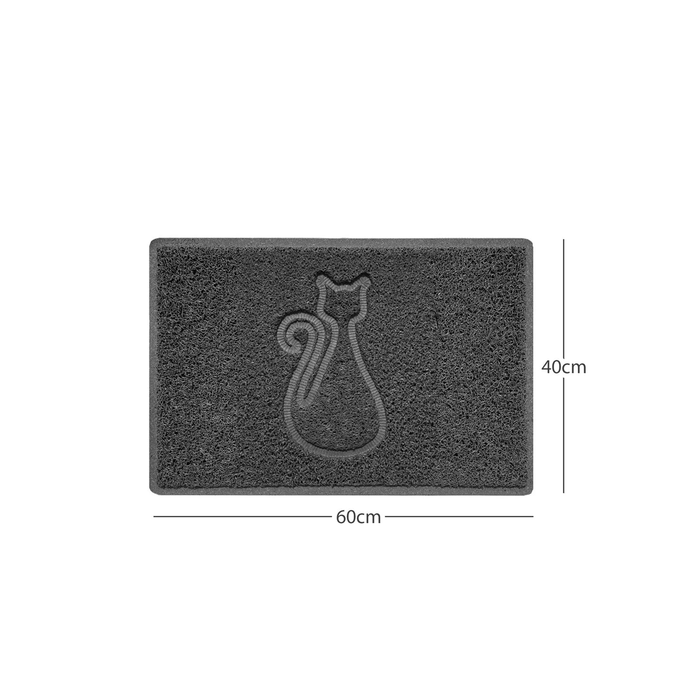 Nicoman Cat Embossed Spaghetti Door Mat | Indoor & Outdoor | Multiple Colours & Sizes