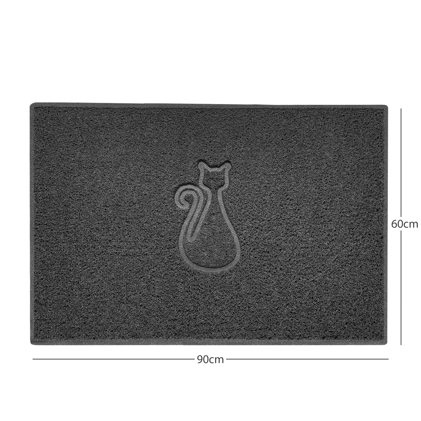 Nicoman Cat Embossed Spaghetti Door Mat | Indoor & Outdoor | Multiple Colours & Sizes