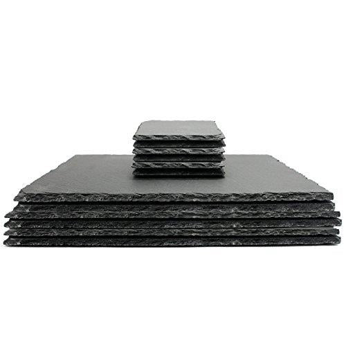 Natural Slate Placemats & Coasters – 12-Piece Set | Maison & White