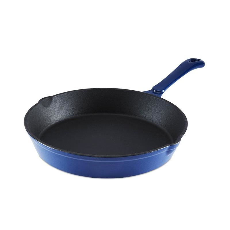 Tower Barbary & Oak Blue 26cm Cast Iron Round Fry Pan