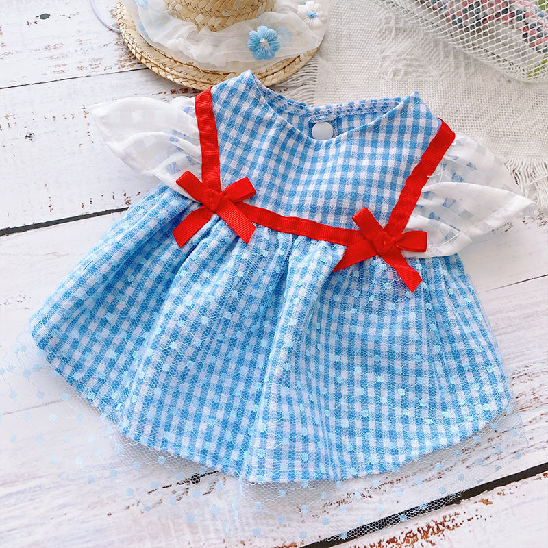Blue Mesh Skirt Cat Clothes Dog Ins Wind Summer Small