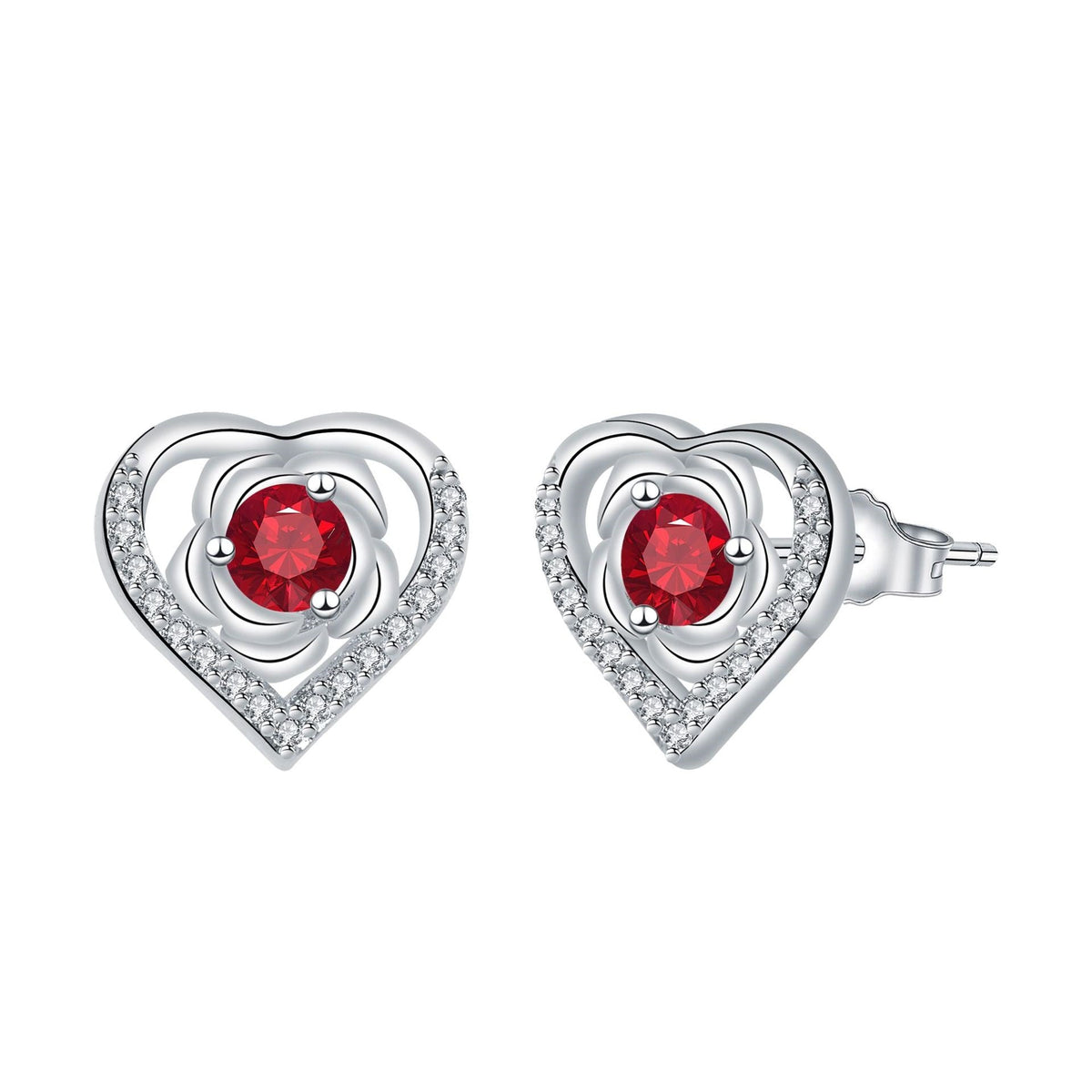 Love Heart Stud Earrings Temperament Valentine's Day Gift