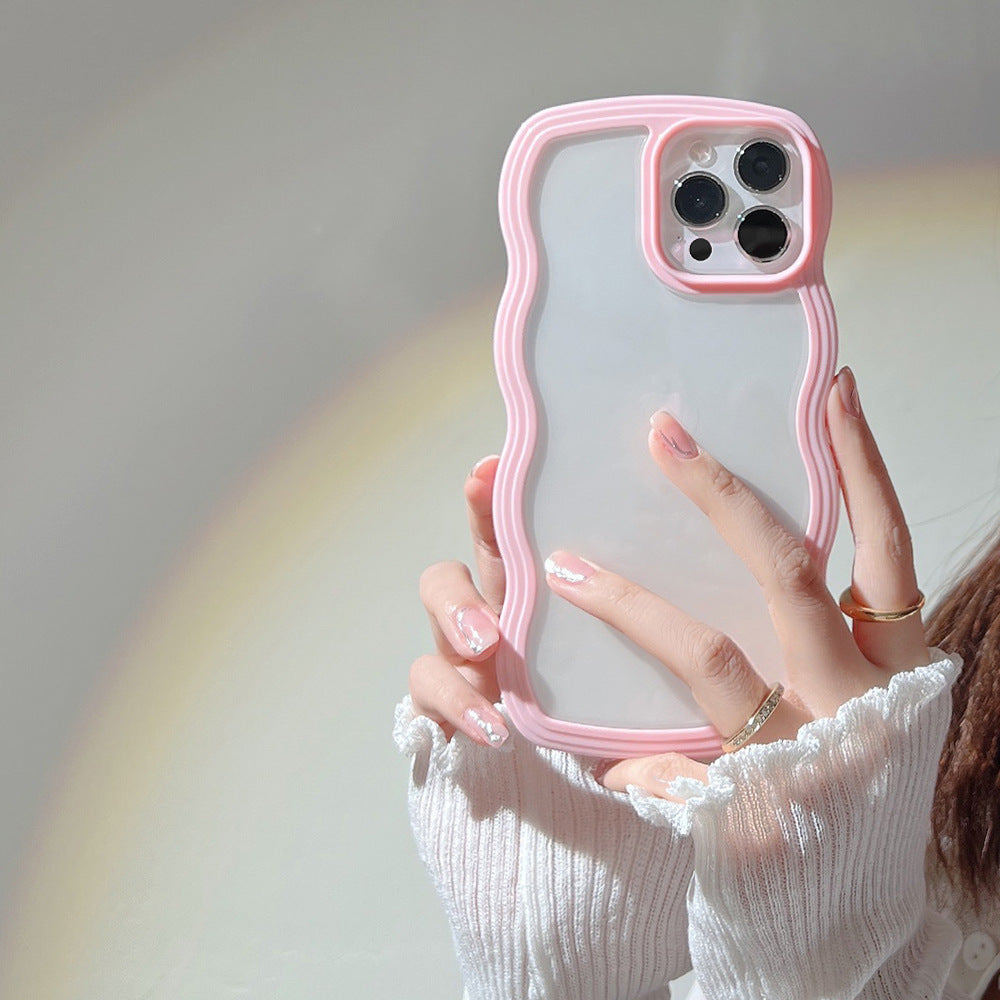 Wave Edge iPhone Case - Soft TPU Protective Cover with 3D Buttons | Candy Colors