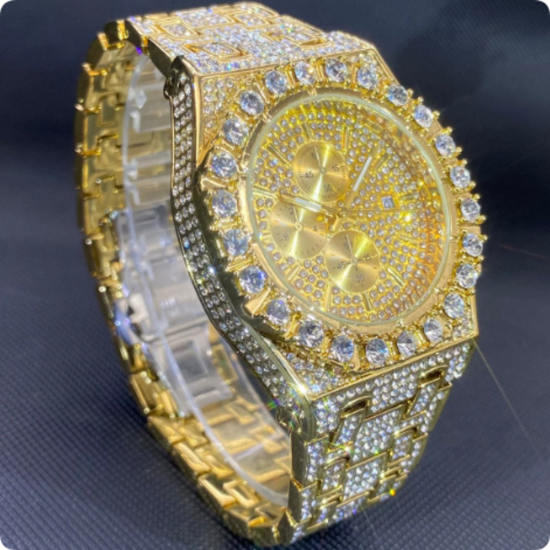 Men's Diamond-encrusted Watch With A Modern Understated Luxury Style