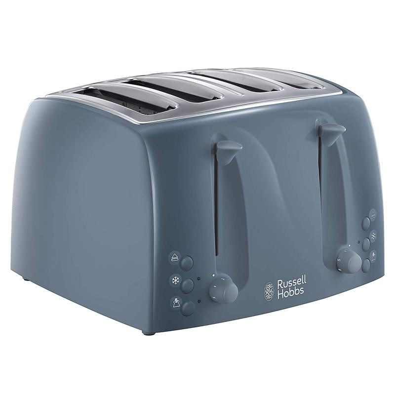 Russell Hobbs Premium Grey Textures 4 Slice Toaster UK Plug