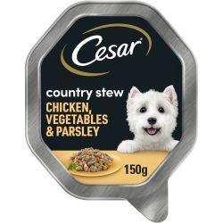 Cesar Country Stew Wet Dog Food with Chicken and Vegetable in Gravy, 150g - Case of 14