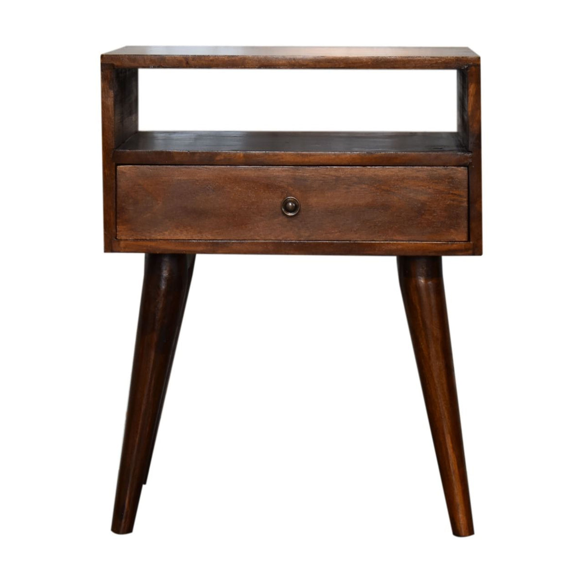 Artisan Modern Chestnut Solid Wood Bedside Table