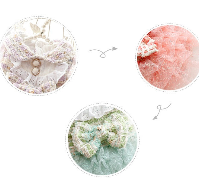 Dog Clothes Cat Princess Skirt Small Fragrant Wind Pengpeng Gauze Skirt Small Dog