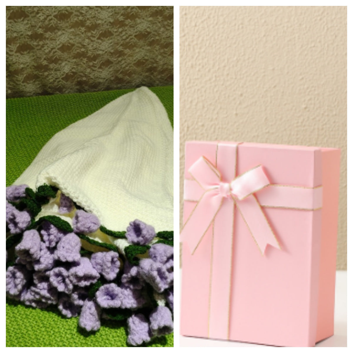 Bouquet Handmade Bouquet Wool Diy Crocheted Linglan Blanket