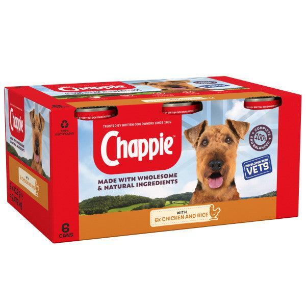 Chappie Tins Chicken and Rice Tray 6 x 412g - Case of 4