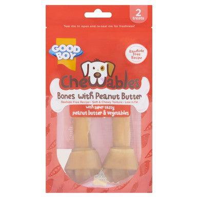 Chewables Dog Peanut Butter Medium Bones 2 x 158g - Case of 8