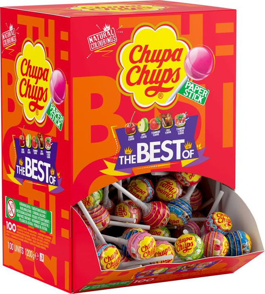 100 x Chupa Chups 50 Lutscher verschiedene Geschmacksrichtungen 600G