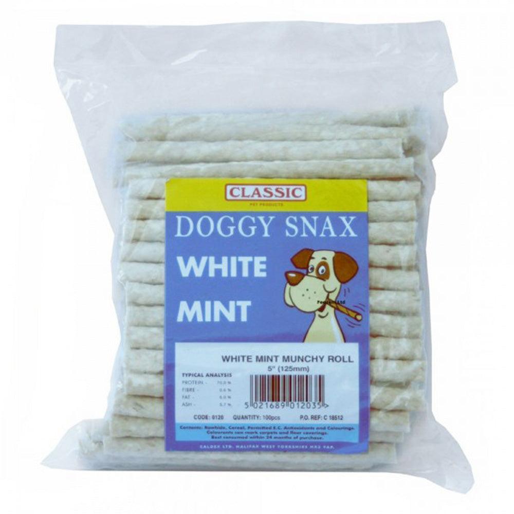 Classic Munchy Mini Roll White Mint 13cm - Case of 100