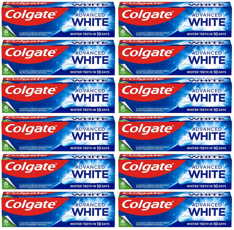 Colgate Advanced White Teeth Whitening Toothpaste 75ml — Pack of 12