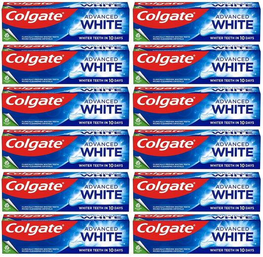 Colgate Advanced White Teeth Whitening Toothpaste 75ml — Pack of 12