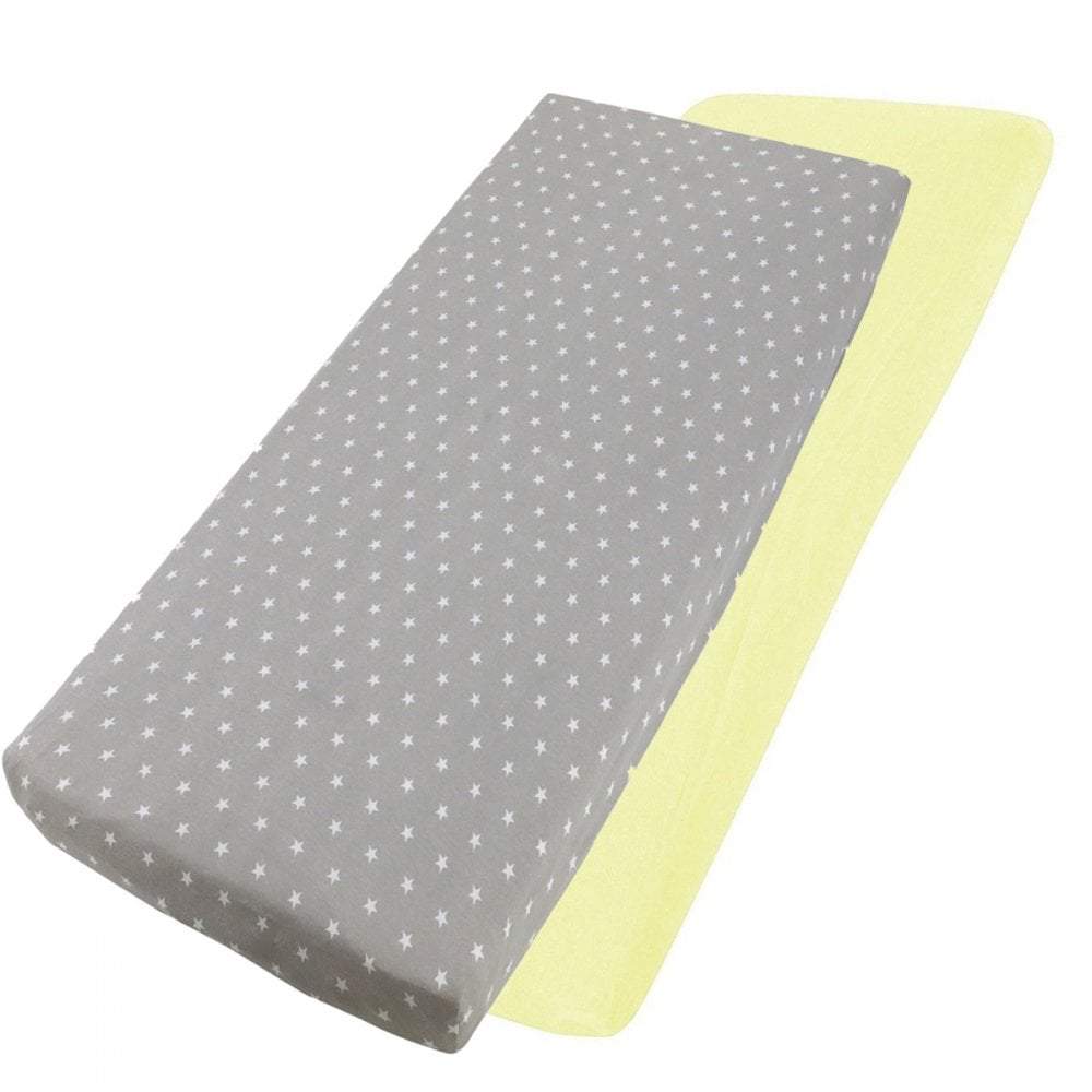 Crib Jersey Fitted Sheets | 100% Cotton | 40x90cm | Pack of 2