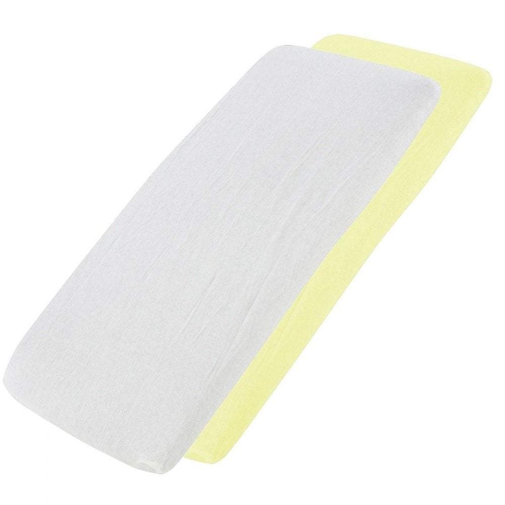 Crib Jersey Fitted Sheets | 100% Cotton | 40x90cm | Pack of 2