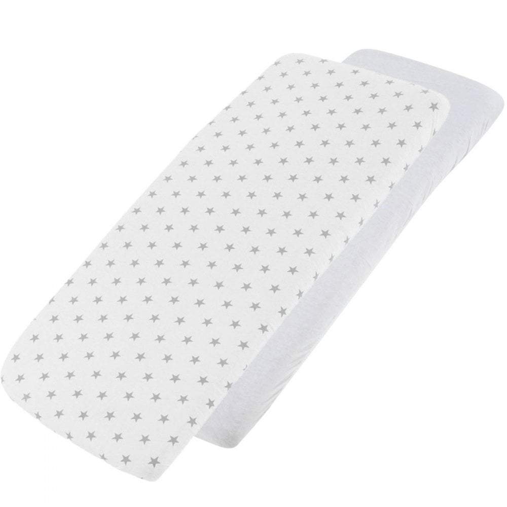 Crib Jersey Fitted Sheets | 100% Cotton | 40x90cm | Pack of 2