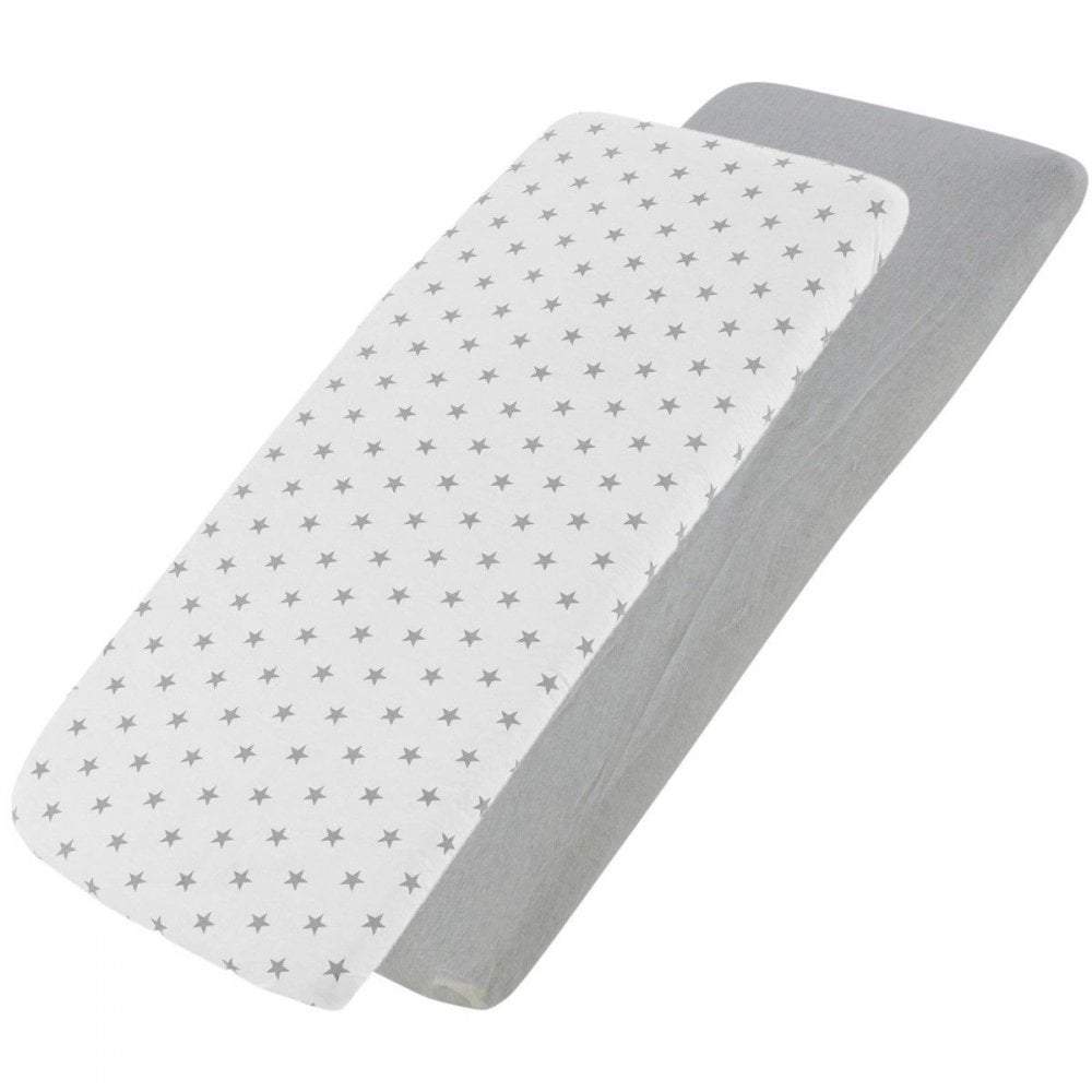 Crib Jersey Fitted Sheets | 100% Cotton | 40x90cm | Pack of 2