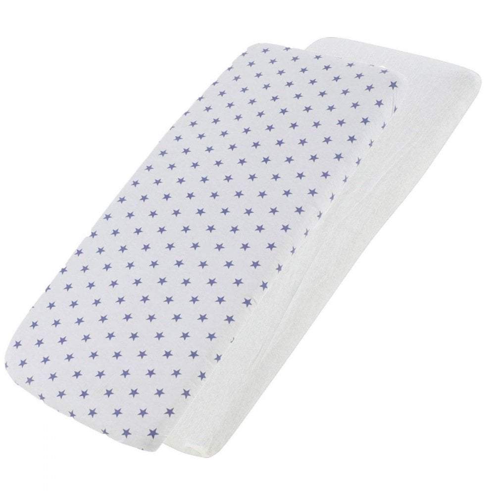 Crib Jersey Fitted Sheets | 100% Cotton | 40x90cm | Pack of 2