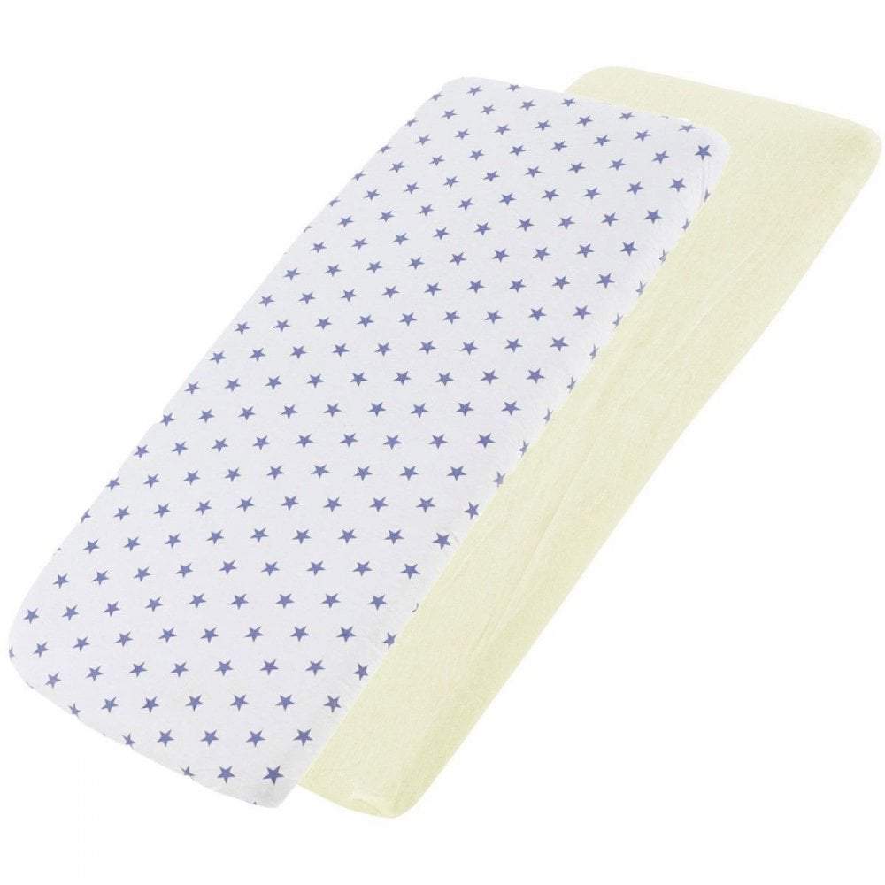 Crib Jersey Fitted Sheets | 100% Cotton | 40x90cm | Pack of 2