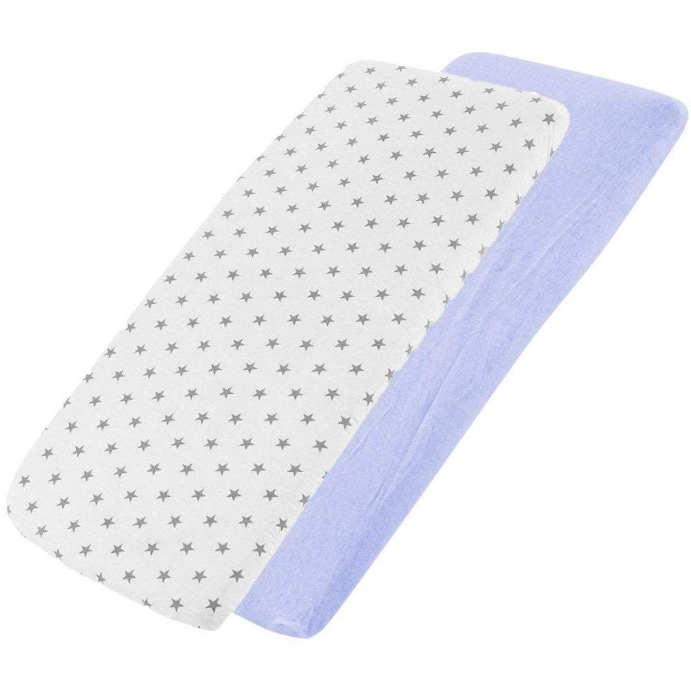 Crib Jersey Fitted Sheets | 100% Cotton | 40x90cm | Pack of 2