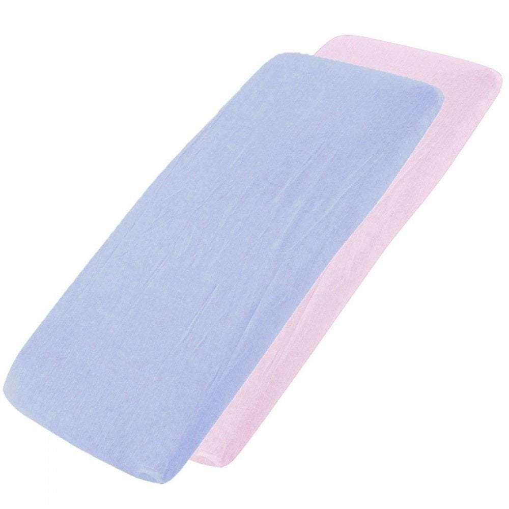 Crib Jersey Fitted Sheets | 100% Cotton | 40x90cm | Pack of 2