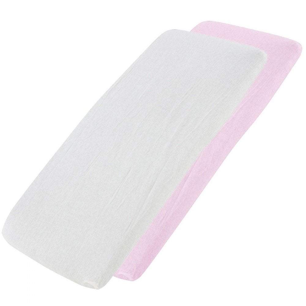 Crib Jersey Fitted Sheets | 100% Cotton | 40x90cm | Pack of 2