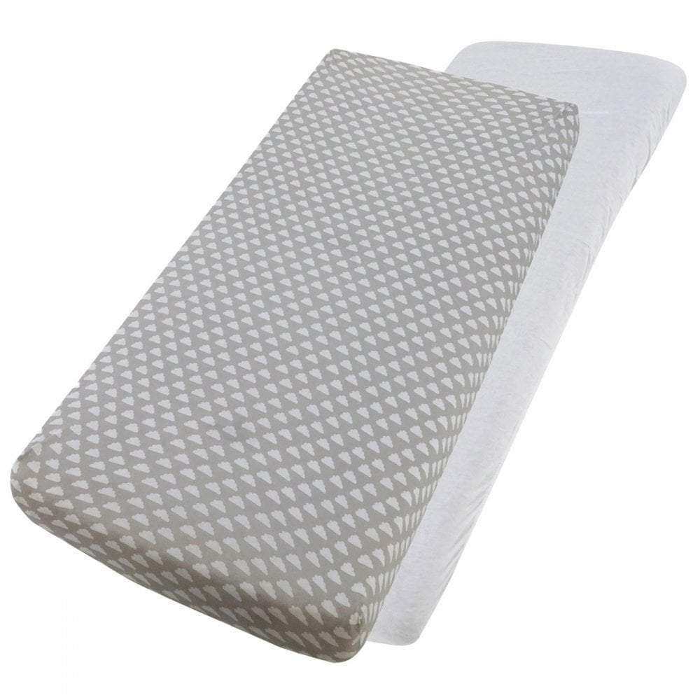 Crib Jersey Fitted Sheets | 100% Cotton | 40x90cm | Pack of 2