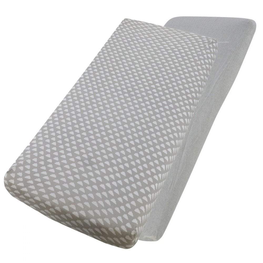 Crib Jersey Fitted Sheets | 100% Cotton | 40x90cm | Pack of 2