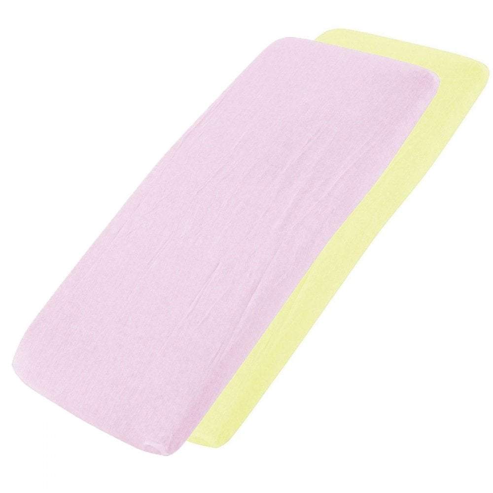 Crib Jersey Fitted Sheets | 100% Cotton | 40x90cm | Pack of 2