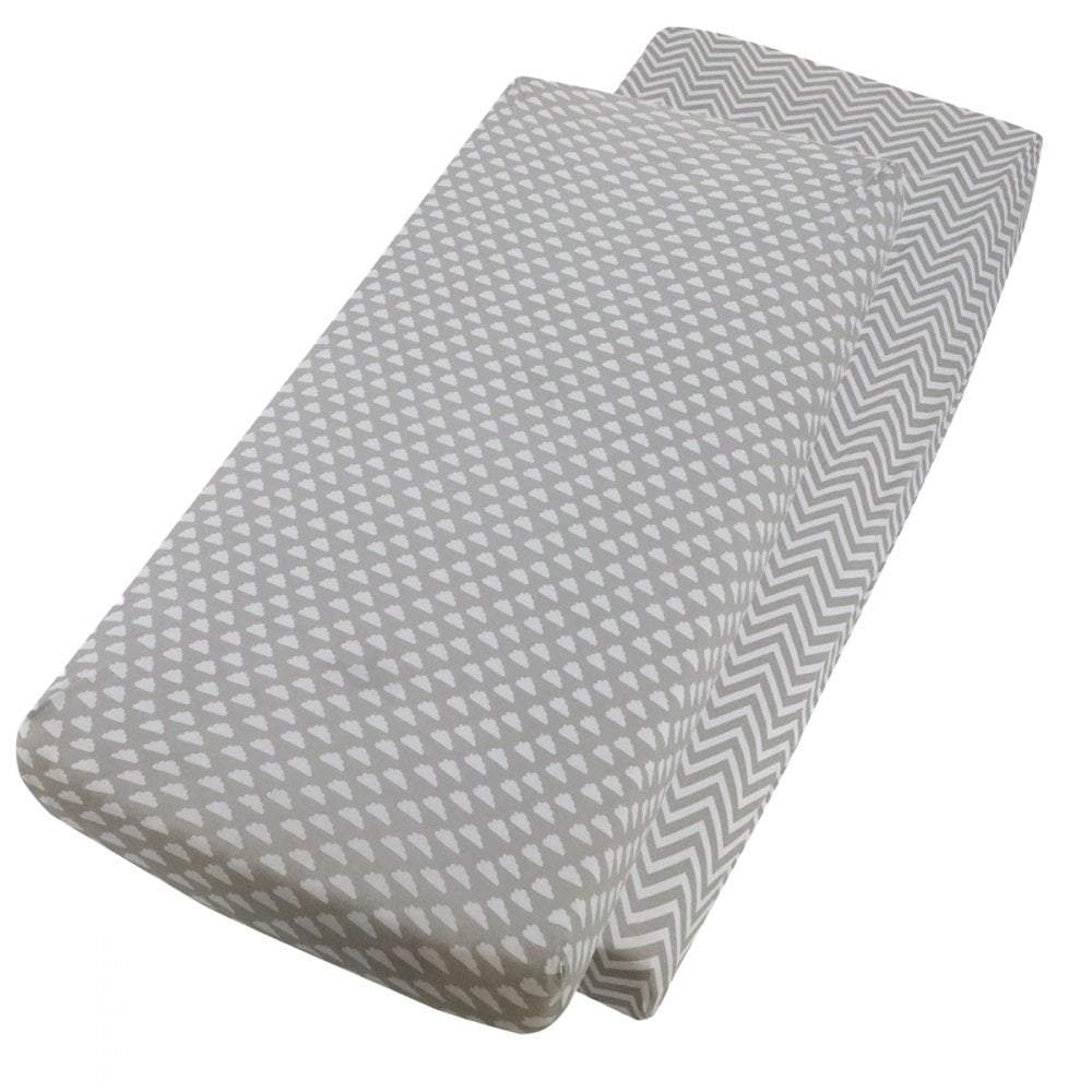 Crib Jersey Fitted Sheets | 100% Cotton | 40x90cm | Pack of 2