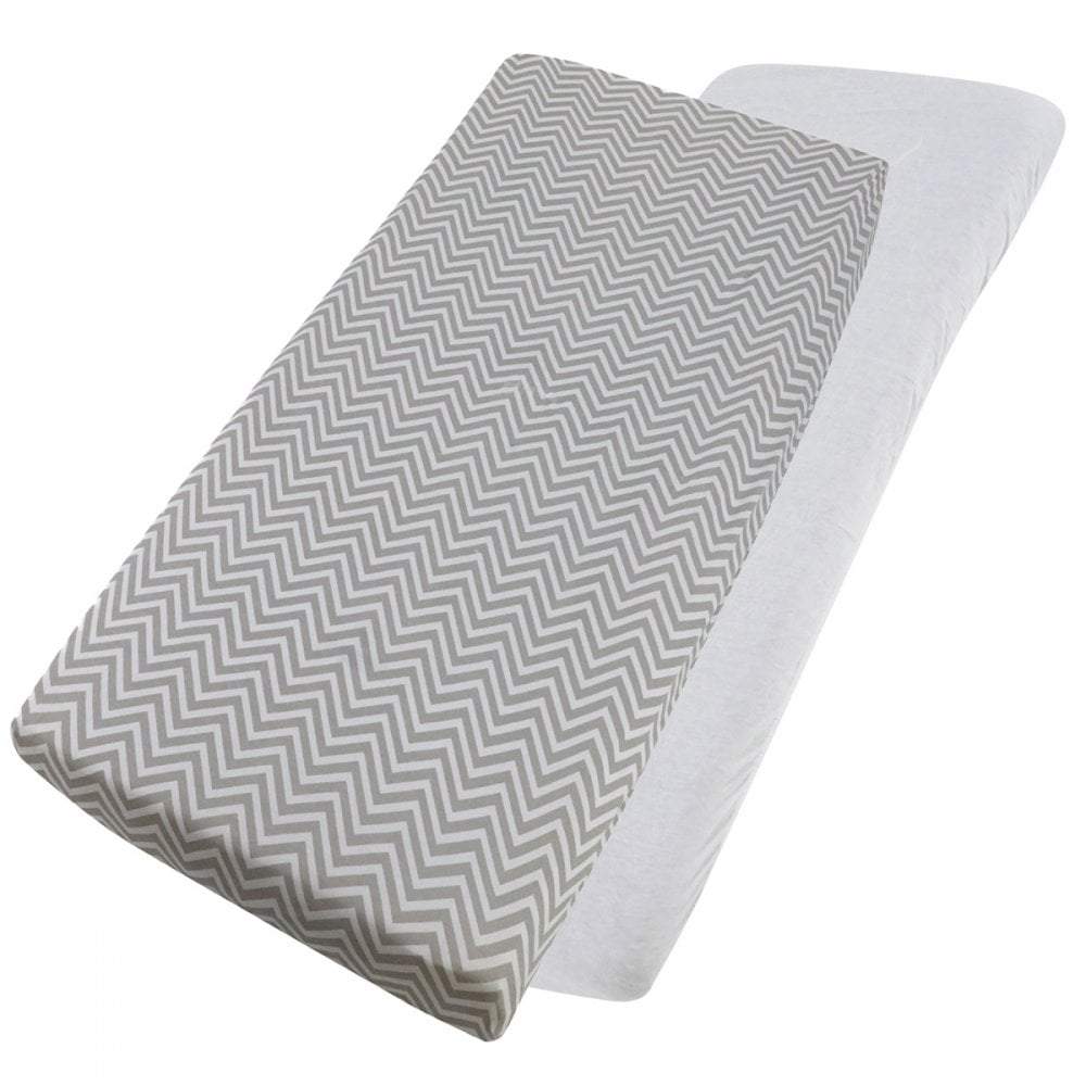 100% Cotton Jersey Crib Fitted Sheets 40x90cm | Pack of 4