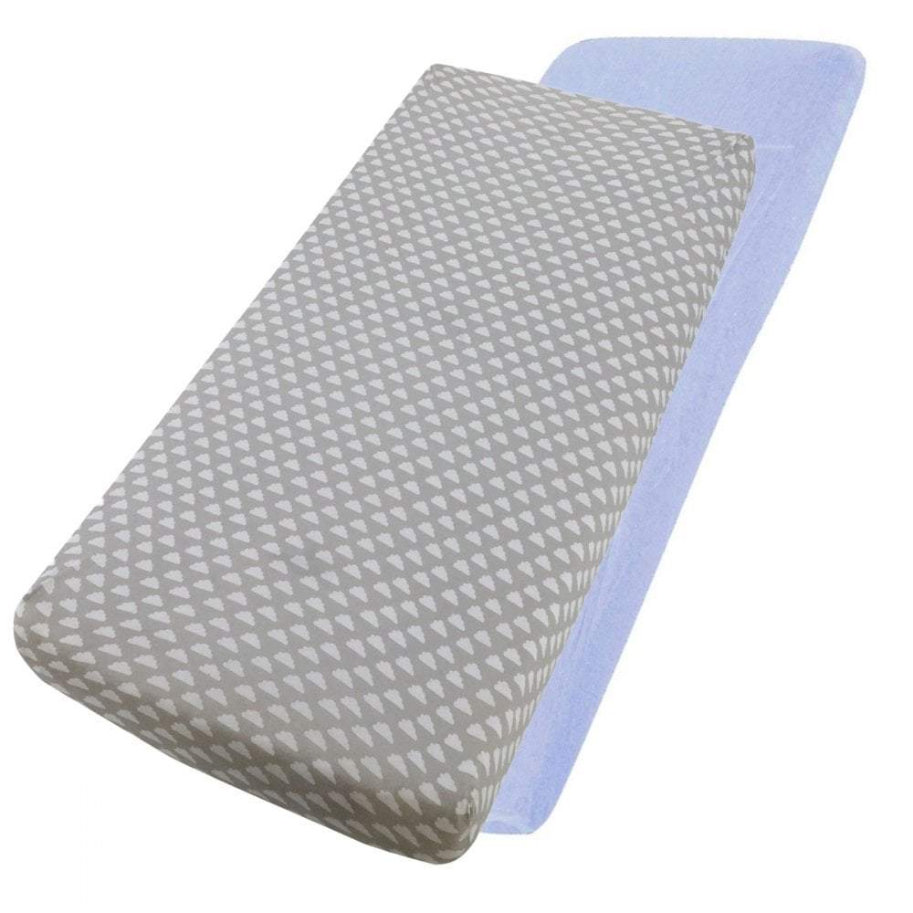 100% Cotton Jersey Crib Fitted Sheets 40x90cm | Pack of 4