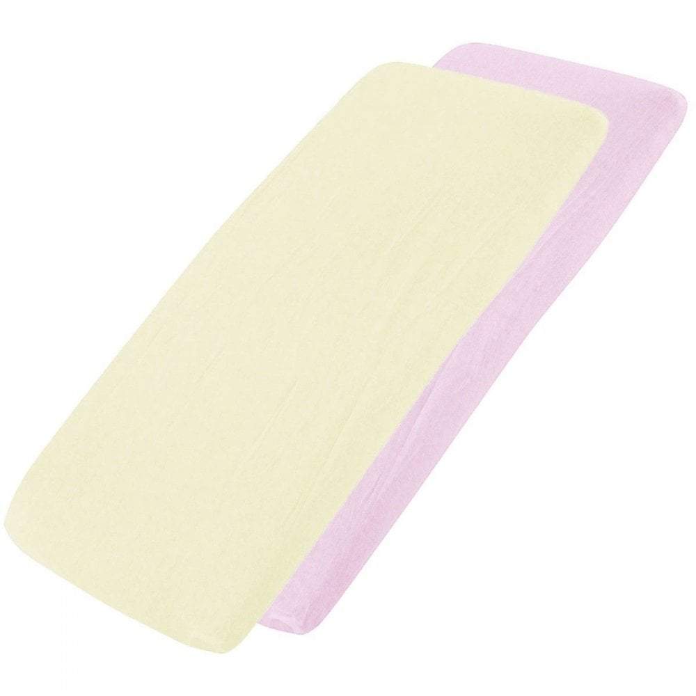 100% Cotton Jersey Crib Fitted Sheets 40x90cm | Pack of 4