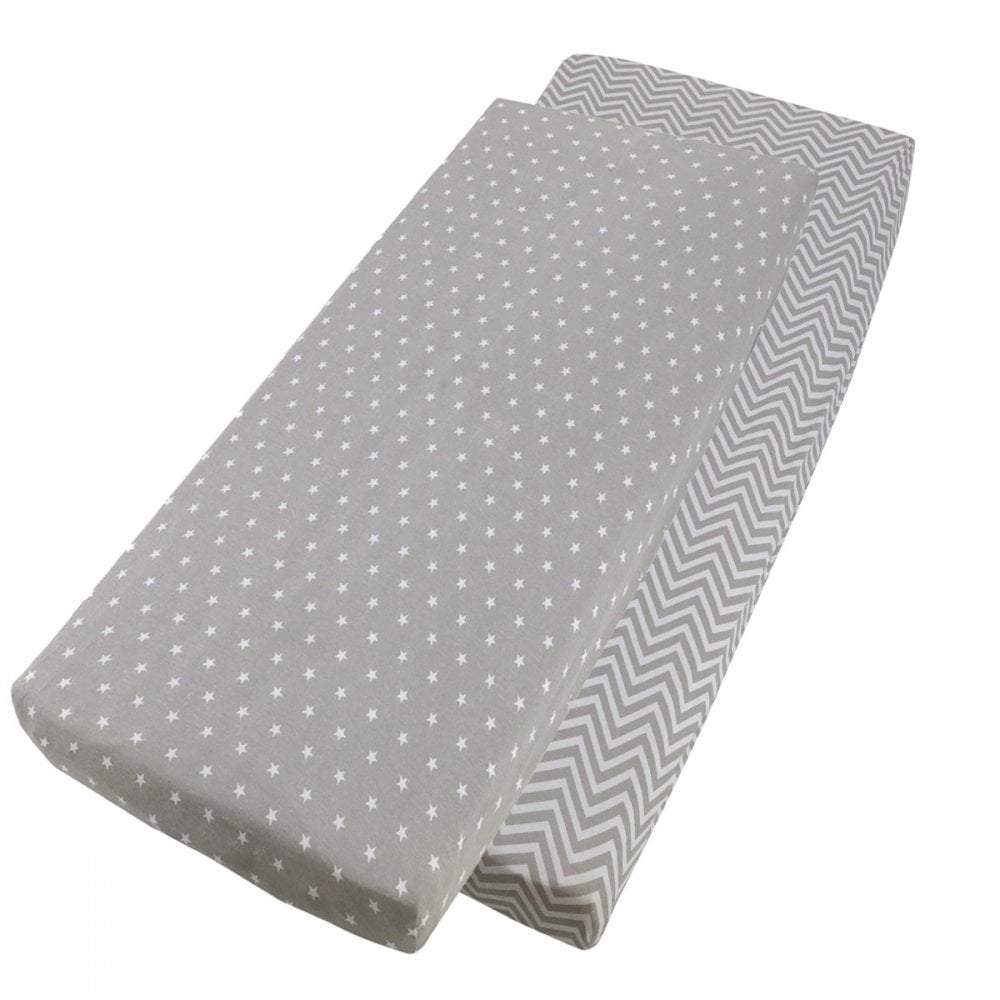 100% Cotton Jersey Crib Fitted Sheets 40x90cm | Pack of 4