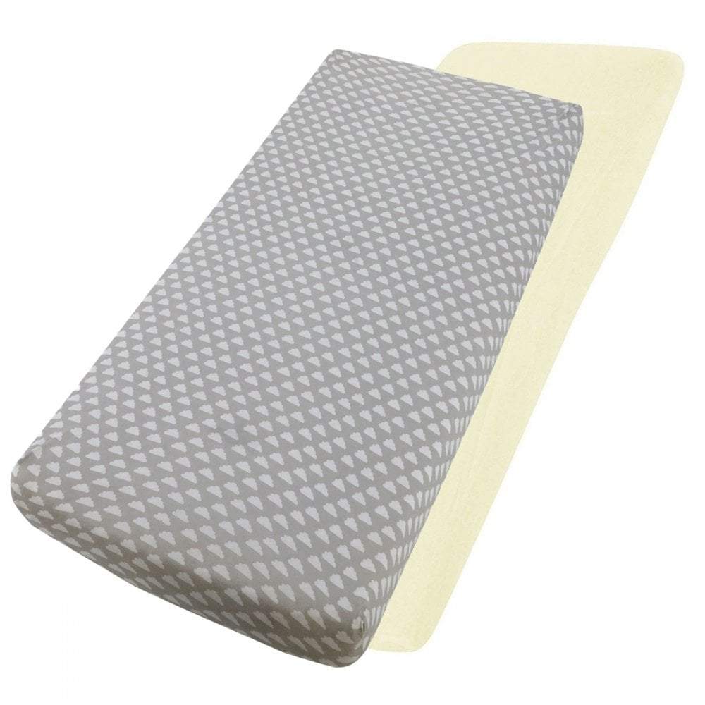 100% Cotton Jersey Crib Fitted Sheets 40x90cm | Pack of 4
