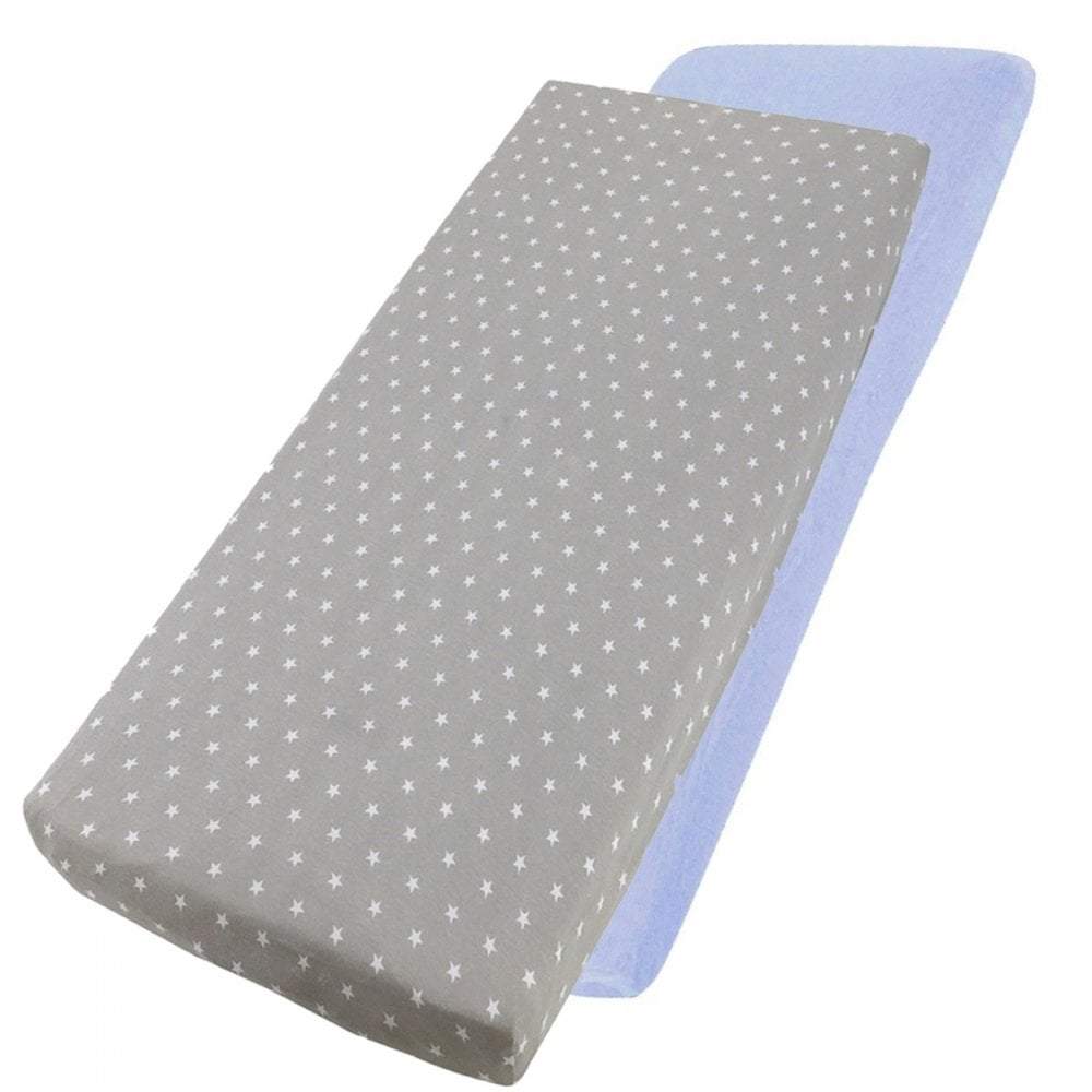 100% Cotton Jersey Crib Fitted Sheets 40x90cm | Pack of 4