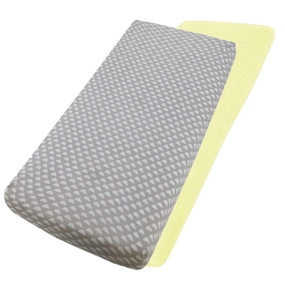 100% Cotton Jersey Crib Fitted Sheets 40x90cm | Pack of 4