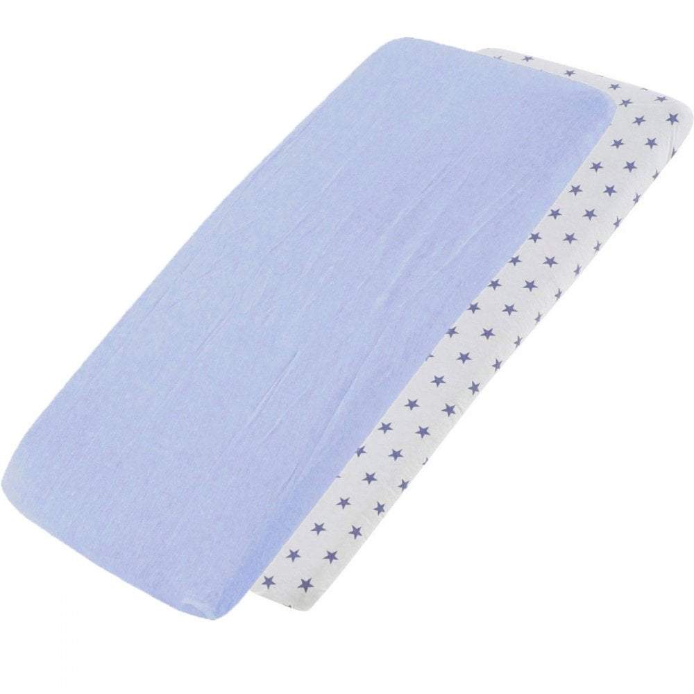100% Cotton Jersey Crib Fitted Sheets 40x90cm | Pack of 4