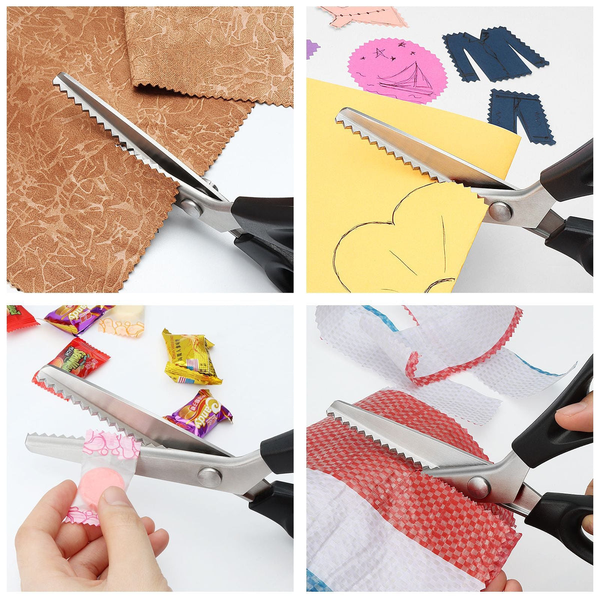 Triangle Dog Teeth Serrated Dressmaker's Shears Handmade Lace Arc Wave Scissors