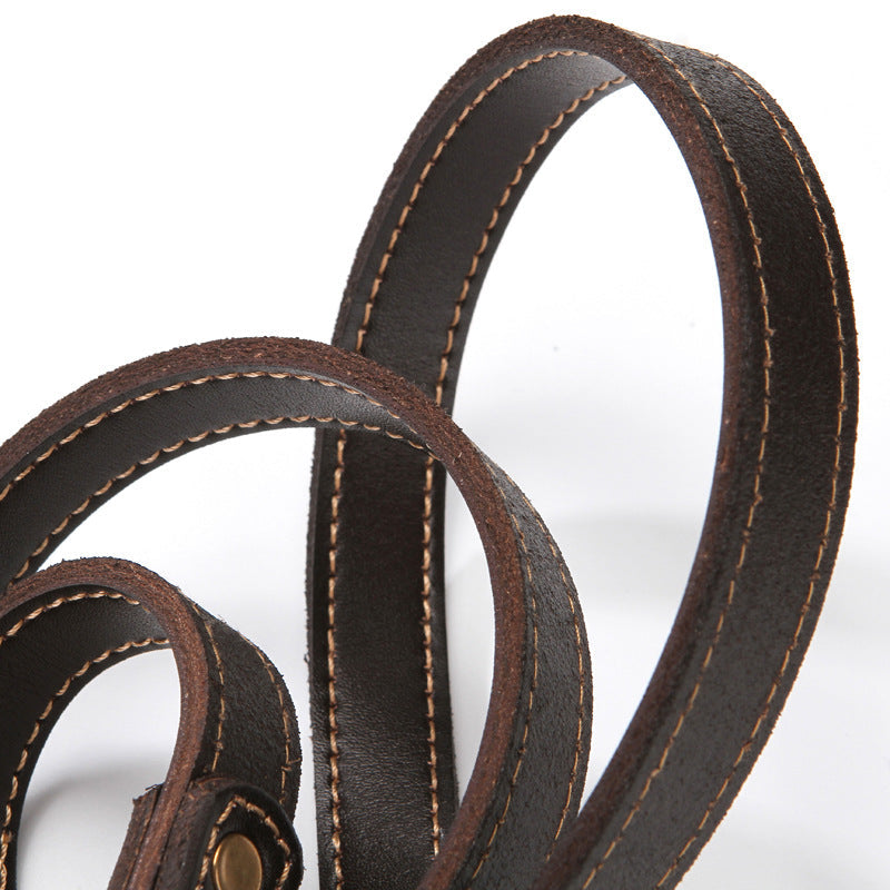 First Layer Cowhide Pet Hand Holding Rope Dog Chain