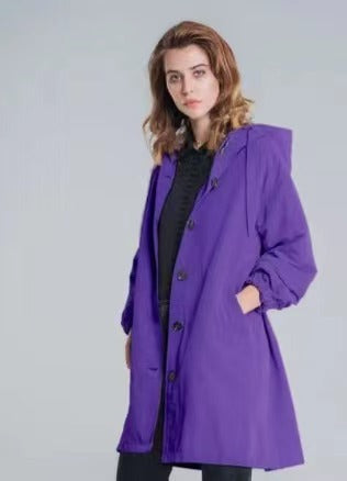 Long Sleeve Mid-length Trench Coat