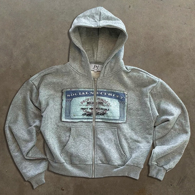 Men's And Women's Cute Hoodie Zipper Jacket