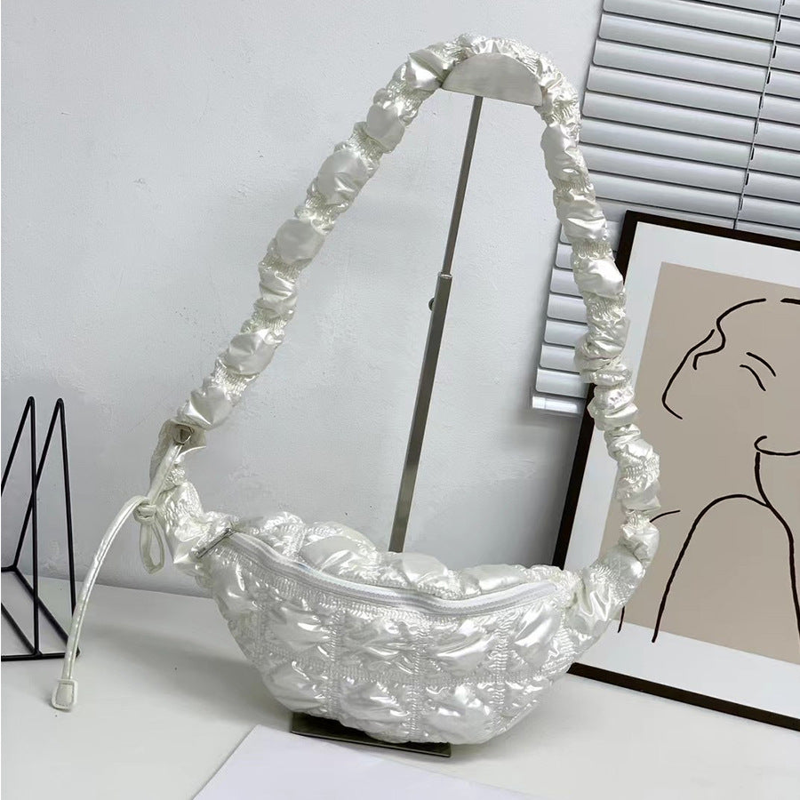 Women's Fashion Casual Cloud Pleated Shoulder Messenger Bag