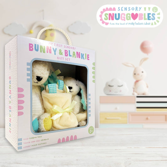 Sensory Snuggables Bunny & Blankie Baby Gift Set | Soft Toy for Babies