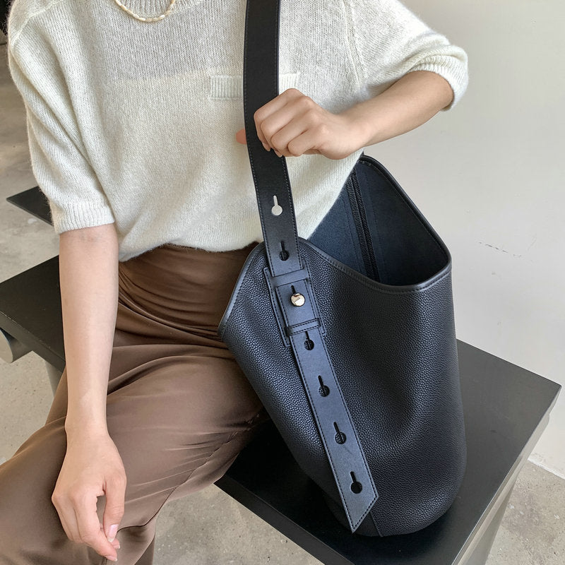 New Genuine Leather Large-capacity Bucket Bag